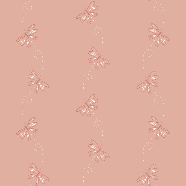 Mia Presley Designs Butterfly Stripe ~ Pink 09625-12