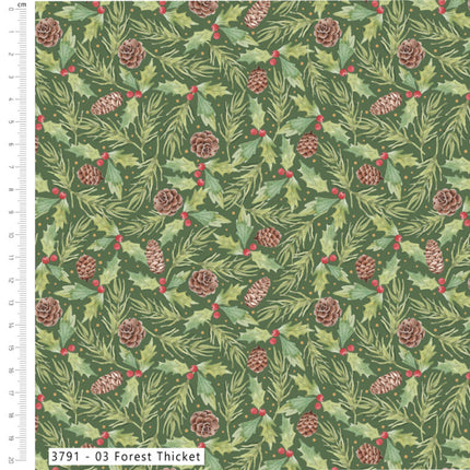 Craft Cotton Co. Yuletide Burrow Forest Thicket: 3791-03