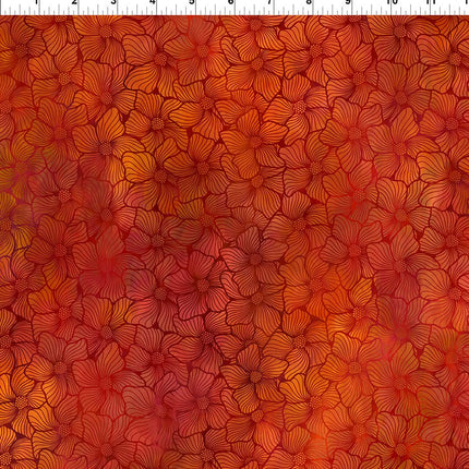In The Beginning Fabrics Dear Clara - Orange Bloom 10DCL-1