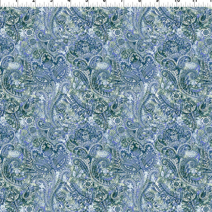 In The Beginning Fabrics Sanctuary ~ Paisley Green 12 SA-1