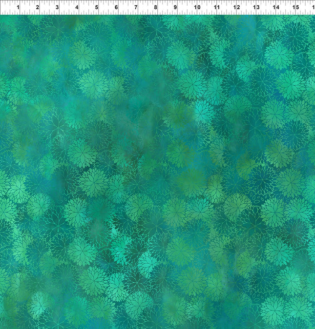 In The Beginning Fabrics Dear Clara - Teal Mums 14DCL-1
