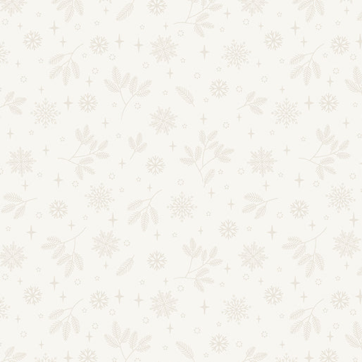 Benartex Holly & Hearth ~ Flurries Birch: 1726507B