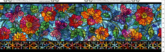 In The Beginning Fabrics Dear Clara - Blue Border 1DCL-2