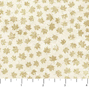 Northcott Oh Canada 14 - Stonehenge Small Cream Leaves  29022-11