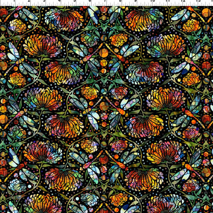 In The Beginning Fabrics Dear Clara - Multi Dragonflies 2DCL-1
