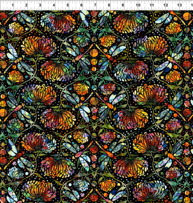In The Beginning Fabrics Dear Clara - Multi Dragonflies 2DCL-1