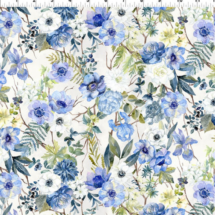 In The Beginning Fabrics Sanctuary ~ Floral Cream 2SA-1