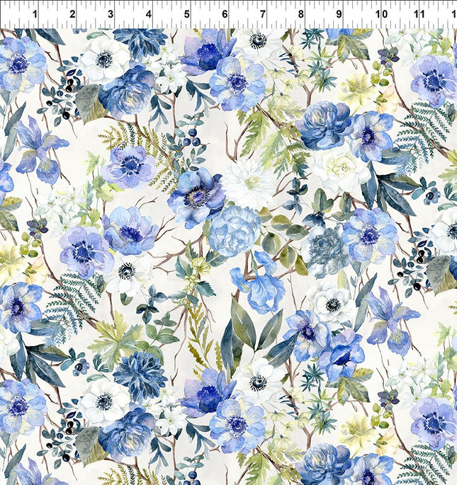 In The Beginning Fabrics Sanctuary ~ Floral Cream 2SA-1
