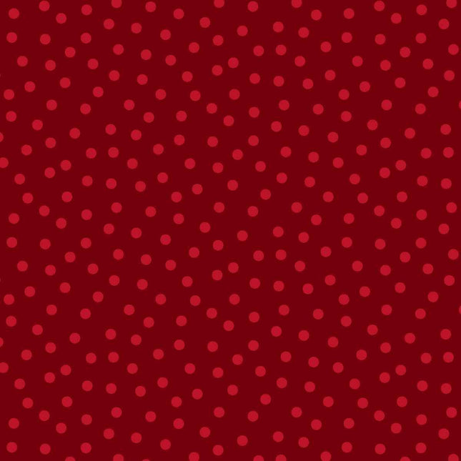Henry Glass Nordic Holiday Village ~ Red on Red Dots:3604-88