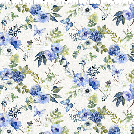 In The Beginning Fabrics Sanctuary ~ Lace Floral Cream 3SA-1