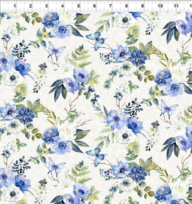 In The Beginning Fabrics Sanctuary ~ Lace Floral Cream 3SA-1