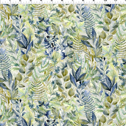 In The Beginning Fabrics Sanctuary ~ Leaves Green 4SA-1