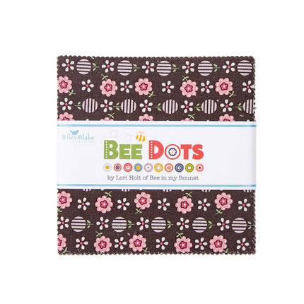 Riley Blake Bee Dots 5-inch stacker 5-14160-42