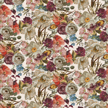 Camelot Dark Romance Collection ~ Decadent Florals - CREAM 52240101-01