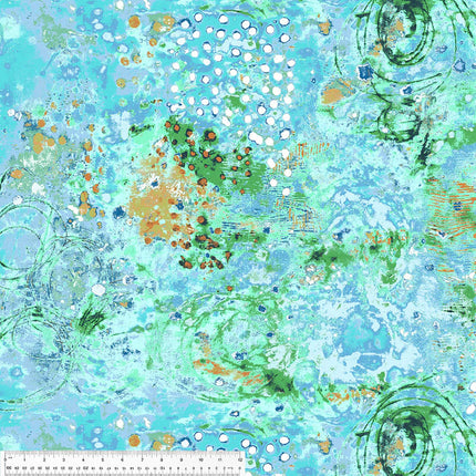 Windham Fabrics Spotted Graffiti SEA GLASS 52814-D-4