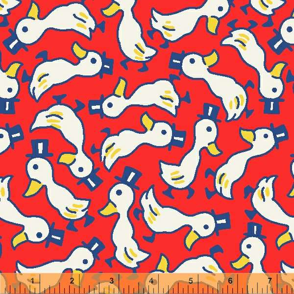 Windham Fabrics Storybook '22 Fancy Ducks; Red