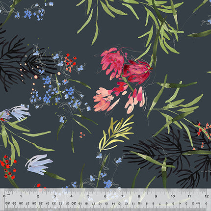 Windham Fabrics 53585DW-1DES Meadow Floral~Slate