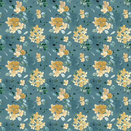 Camelot Golden Hour ~ Golden Petals - TEAL 55240302-02