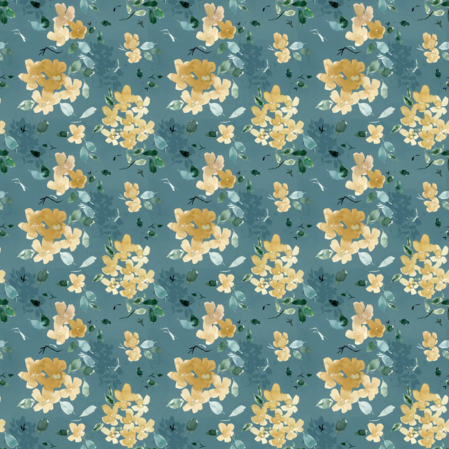 Camelot Golden Hour ~ Golden Petals - TEAL 55240302-02