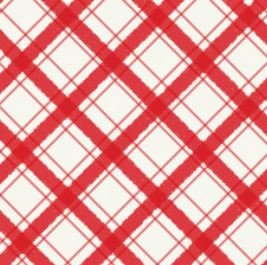 Camelot ~ Hen House Collection Plaid Cream/Red 55250104-01