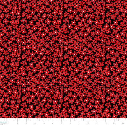 Camelot ~ Hen House Collection-Scattered Floral-Red-Black-55250106-02