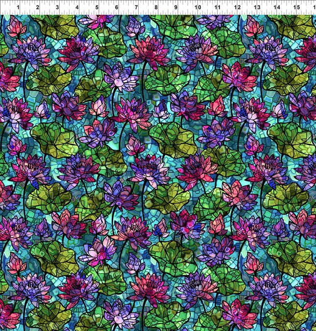 In The Beginning Fabrics Dear Clara - Multi Water Lilies 5DCL-1