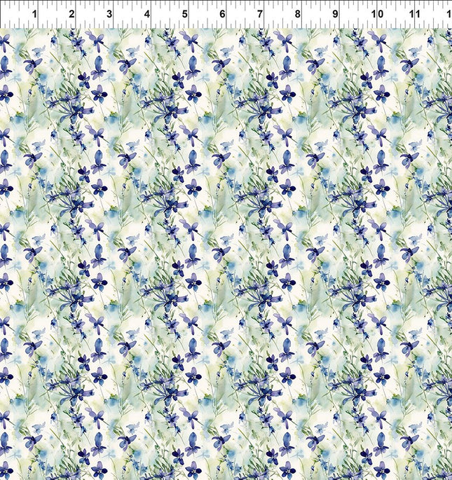 In The Beginning Fabrics Sanctuary ~ Pansy Cream 6SA-1