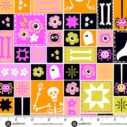 Andover Ghostly Garden ~ Sew Spooky Pink  A-10195-E