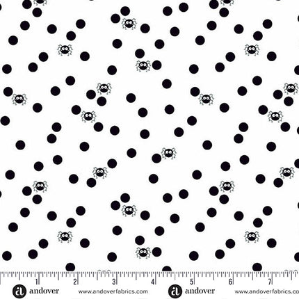 Andover Ghostly Garden ~ Spin and Spot White A-10200-L