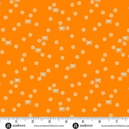 Andover Ghostly Garden ~ Spin and Spot Orange A-10200-O