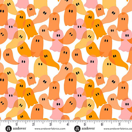 Andover Ghostly Garden ~ Ghost Party Orange A-10202-O