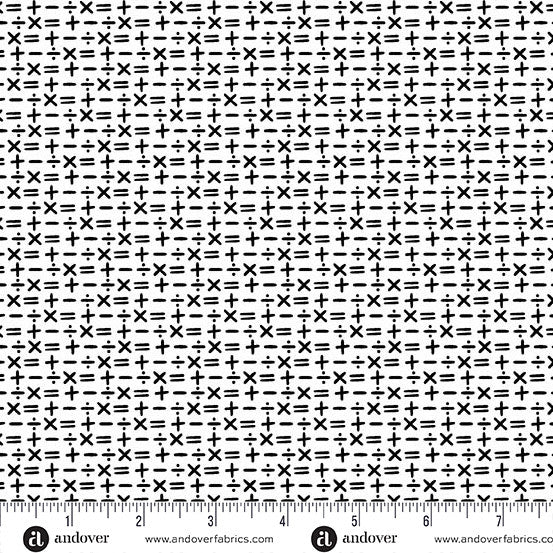 Andover Back to School by Seek to Spring Math Symbols White SKU: A-10247-L
