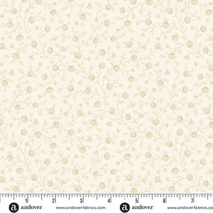 Andover Snow Flurry by Laundry Basket Quilts Frost Latte: A-10310-LY