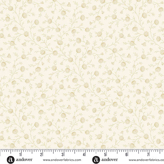Andover Snow Flurry by Laundry Basket Quilts Frost Latte: A-10310-LY