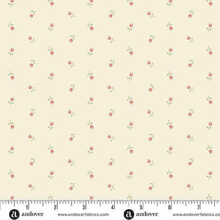 Andover Snow Flurry by Laundry Basket Quilts Winter Heath Cream: A-10318-LE