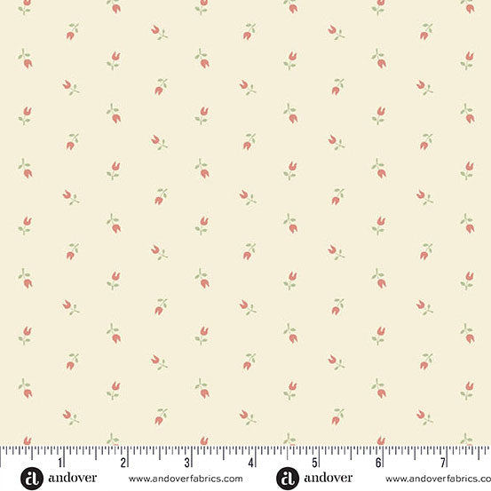 Andover Snow Flurry by Laundry Basket Quilts Winter Heath Cream: A-10318-LE