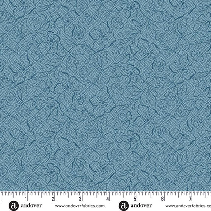 Andover Special Delivery by Laundry Basket Quilts Garden Path Slate SKU: A-10473-B