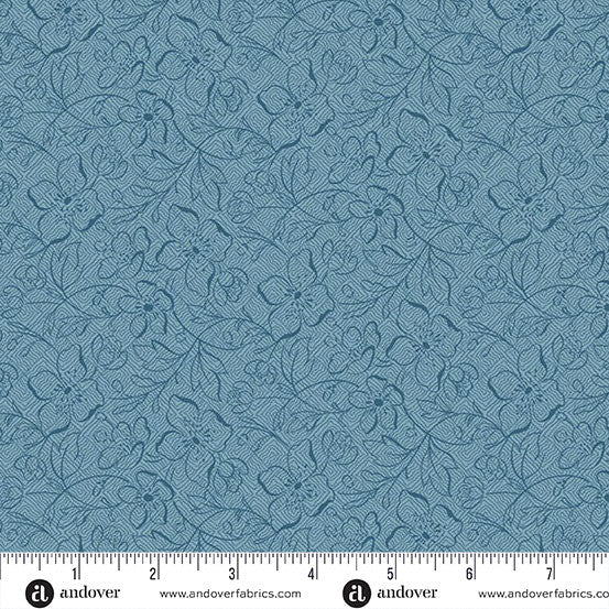 Andover Special Delivery by Laundry Basket Quilts Garden Path Slate SKU: A-10473-B