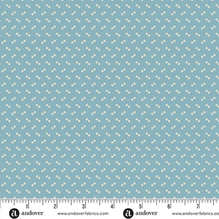 Andover Special Delivery by Laundry Basket Quilts Double Daisy Blueberry SKU: A-10478-B