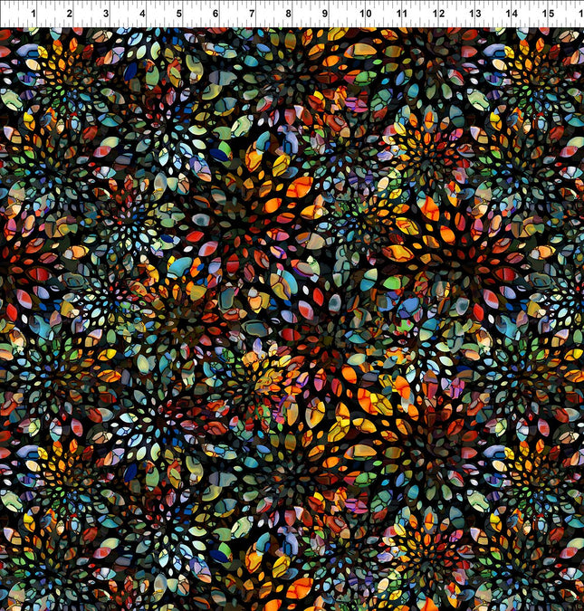 In The Beginning Fabrics Dear Clara - Black Kaleidoscope 8DCL-1
