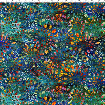 In The Beginning Fabrics Dear Clara - Blue Kaleidoscope 8DCL-2