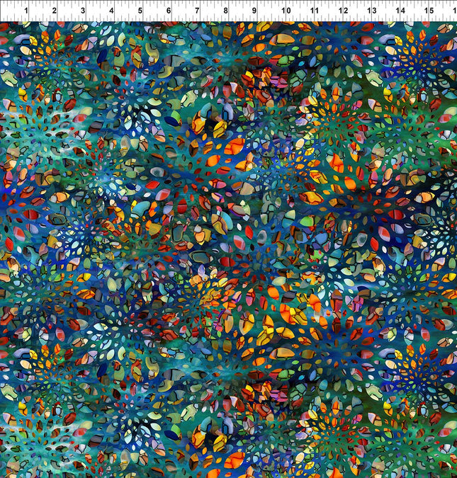 In The Beginning Fabrics Dear Clara - Blue Kaleidoscope 8DCL-2