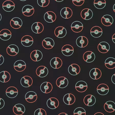 Robert Kaufman Pokemon Pokeballs Black # AOPD-23125-2