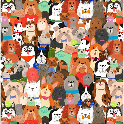 Timeless Treasures Alice & Tilly Packed Dogs AT-CD4361