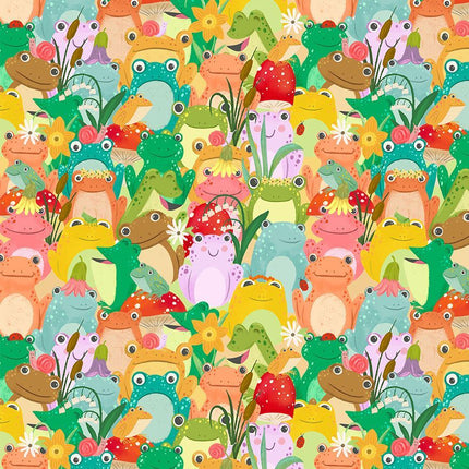 Timeless Treasures FROGS AT-CD4399  MULTI