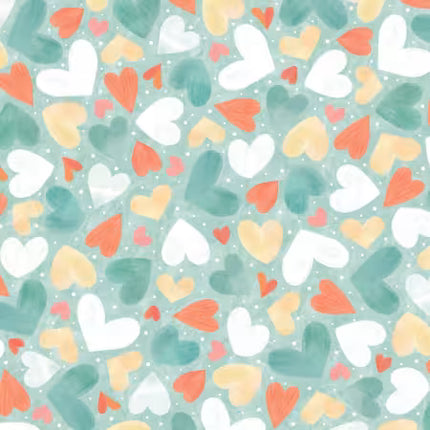 P&B Textiles Be My Baby ~ Packed Hearts: BMBA6390-LT