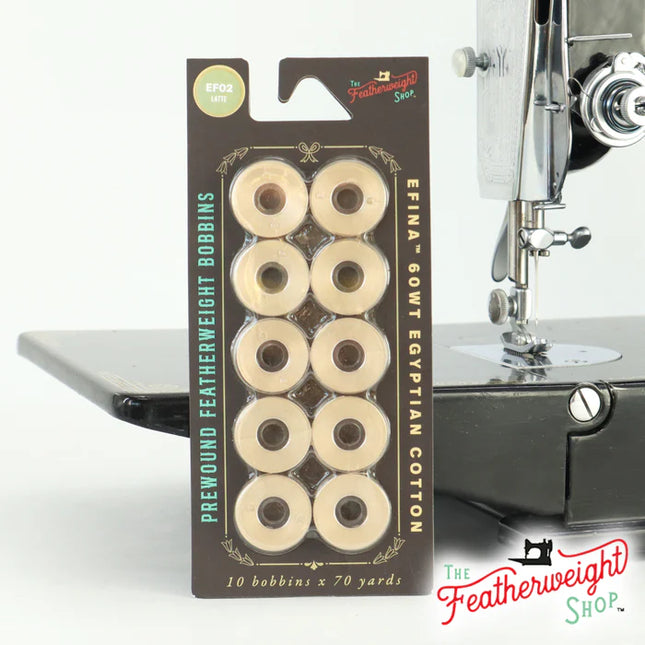 Featherweight PRE-WOUND Singer Featherweight 221 222 301 - Package of 10 LATTE