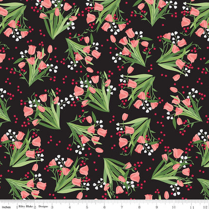 Riley Blake Front Porch Main Black ~ C17210-BLACK
