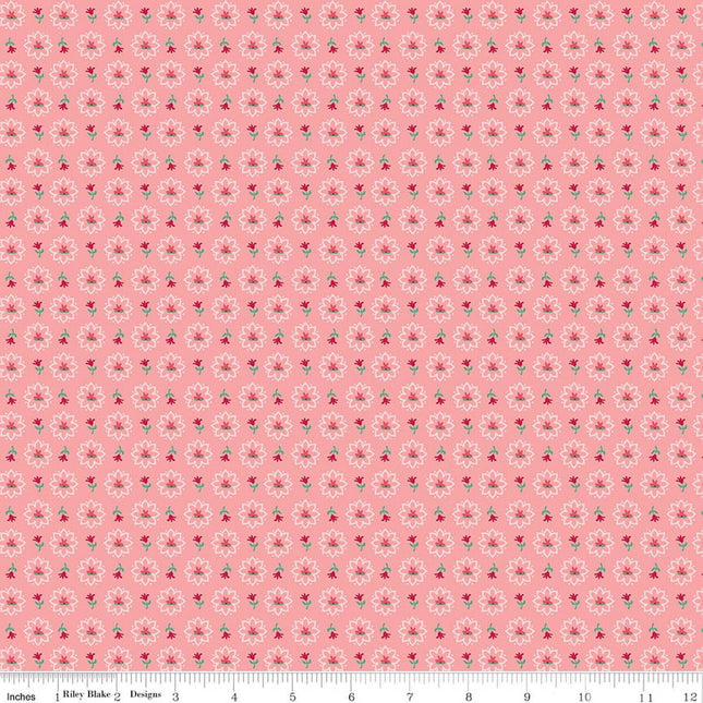 Riley Blake Berry & Sage ~ Heritage Coral C17381-CORAL