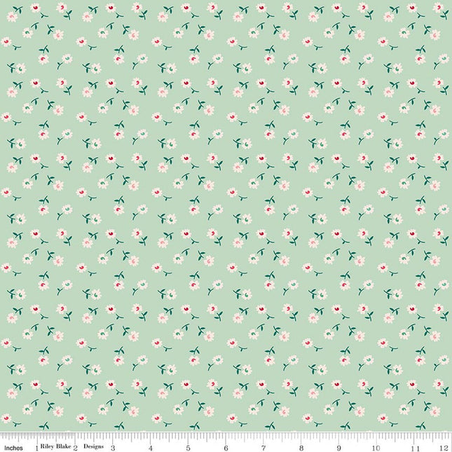 Riley Blake Berry & Sage ~ Daisy Sage C17395-SAGE